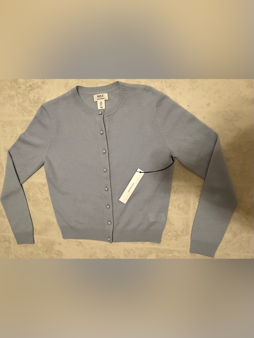 Wilt Powder Blue women’s nwt Crewneck Button Cardigan